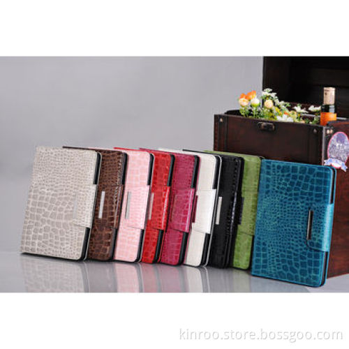 Easel case for iPad mini 1 and 2, made of croco finish PU